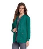 Landau Essentials 4 Pocket Scrub Jacket For Women 7525