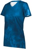Holloway Ladies Cotton-Touch Poly Cloud Tee 222796 ROYAL CLOUD PRINT Primary
