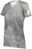 Holloway Ladies Cotton-Touch Poly Cloud Tee 222796 SILVER CLOUD PRINT Primary