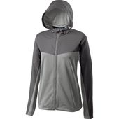 Womens Zippered Pockets Hooded Jacket (Grey w/Forest,Grey,Maroon,Navy,Purple,Royal)