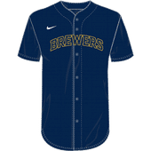 Nike MLB Adult/Youth Dri-Fit Full Button Jersey N140 / NY40 MILWAUKEE BREWERS