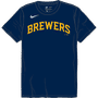 Nike MLB Adult/Youth Short Sleeve Dri-Fit Crew Neck Tee N223 / NY23 MILWAUKEE BREWERS