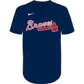 Nike MLB Adult/Youth Dri-Fit 1-Button Pullover Jersey N383 / NY83 ATLANTA BRAVES