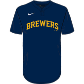 Nike MLB Adult/Youth Dri-Fit 1-Button Pullover Jersey N383 / NY83 MILWAUKEE BREWERS