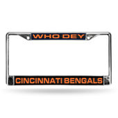 Rico Cincinnati Bengals Laser Chrome 12 X 6 License Plate Frame Fcl3206wd