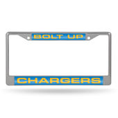 Rico Los Angeles Chargers Laser Chrome 12 X 6 License Plate Frame Fcl3411