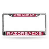Rico Arkansas Razorbacks Laser Chrome 12 X 6 License Plate Frame Fcl360101