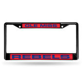 Rico Mississippi Rebels Black Laser Chrome 12 X 6 License Plate Frame Fclb160201