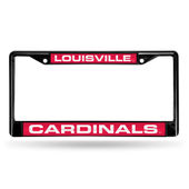 Rico Louisville Cardinals Black Laser Chrome 12 X 6 License Plate Frame Fclb190001