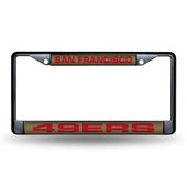 Rico San Francisco 49Ers Black Laser Chrome 12 X 6 License Plate Frame Fclb1901