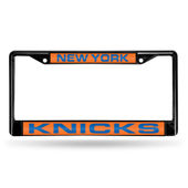 Rico New York Knicks Black Laser Chrome 12 X 6 License Plate Frame Fclb81001