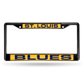 Rico St. Louis Blues Black Laser Chrome 12 X 6 License Plate Frame Fclb8601