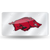 Rico Arkansas Razorbacks Silver Laser Cut Tag Lzs360101