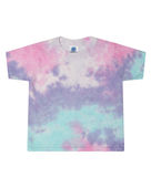 Colortone Tie-Dye Ladies' Cropped T-Shirt 1050CD COTTON CANDY Primary