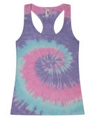 Colortone Tie-Dye Ladies' Racerback Tank 3400 COTTON CANDY Primary