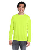 Core 365 Adult Fusion Chromasoft Performance Long-Sleeve T-Shirt CE111L SAFETY YELLOW Primary