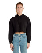 Lane Seven Ladies' Cropped Fleece Hoodie LS12000 BLACK Primary