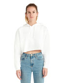 Lane Seven Ladies' Cropped Fleece Hoodie LS12000 WHITE Primary