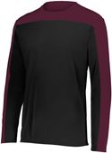 Holloway Momentum Team Long Sleeve Tee 223502 BLACK/MAROON Primary