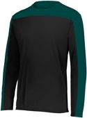 Holloway Youth Momentum Team Long Sleeve Tee 223602 BLACK/DARK GREEN Primary
