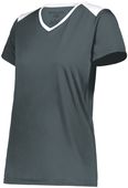 Holloway Ladies Momentum Team Tee 223701 IRON/WHITE Primary