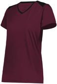 Holloway Ladies Momentum Team Tee 223701 MAROON/BLACK Primary