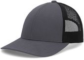 Pacific Headwear Low-Pro Trucker Cap P114 GRAPHITE/BLACK/GRAPHITE Primary