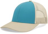 Pacific Headwear Low-Pro Trucker Cap P114 BEIGE/TEAL/BEIGE Primary