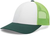 Pacific Headwear Low-Pro Trucker Cap P114 WHITE/LIME/DARK GREEN Primary