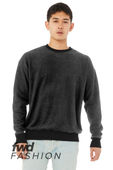 Bella+Canvas Unisex Sueded Drop Shoulder Sweatshirt 3345 BLACK HEATHER Primary