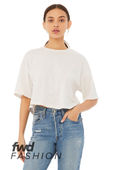 Bella+Canvas Womens Jersey Crop Tee 6482 VINTAGE WHITE Primary