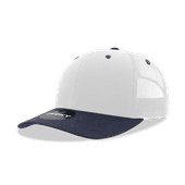 Decky Mid Prof 6Panel Cotton Trucker 6021 WHT/NVY Primary