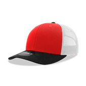 Decky Mid Prof 6Panel Cotton Trucker 6021 BLK/RED/WH Primary