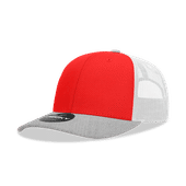 Decky Mid Prof 6Panel Cotton Trucker 6021 HGY/RED/WH Primary