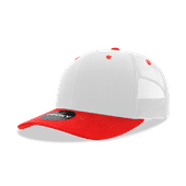 Decky Mid Prof 6Panel Cotton Trucker 6021 WHT/RED Primary
