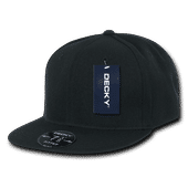 Decky Retro Fitted Caps RP1 BLACK Primary