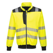 Portwest Pw3 Hi-Vis Sweatshirt Full Zip Jacket PW370 YELLOW/BLACK Primary