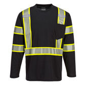 Portwest Iona Plus T-Shirt L/S S346 BLACK Primary