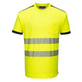 Portwest Pw3 Hi-Vis T-Shirt S/S T181 YELLOW/BLACK Primary