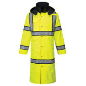 Portwest Hi-Vis Reversible Raincoat UH447 YELLOW/BLACK Primary