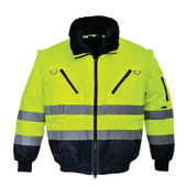 Portwest Hi-Vis Pilot Jacket UPJ50 YELLOW/NAVY Primary