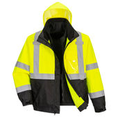 Portwest Hi-Vis 3In1 Premium Bomber Jacket US365 YELLOW/BLACK Primary