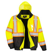 Portwest Hi-Vis 2In1 Bomber Jacket US367 YELLOW/BLACK Primary