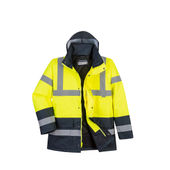 Portwest Hi-Vis Contrast Traffic Jacket US466 YELLOW/NAVY Primary