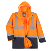 Portwest 5In1 Hi-Vis Executive Jacket US768 ORANGE/NAVY Primary