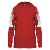 Badger Lineup Youth Hood Tee 221100 RED/RED LINEUP Primary
