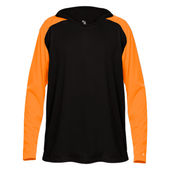 Badger Breakout Hood Tee 423500 BLACK/SAFETY ORANGE Primary