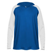 Badger Breakout Hood Tee 423500 ROYAL BLUE/WHITE Primary