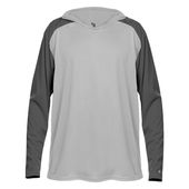 Badger Breakout Hood Tee 423500 SILVER/GRAPHITE Primary