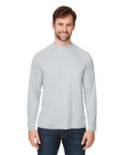 Core 365 Unisex Ultra Uvp Long-Sleeve Raglan T-Shirt CE110 PLATINUM Primary